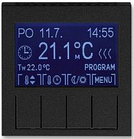 Терморегулятор электронный с датчиком без рамки ABB EPJ Levit 0С +45С антрацит/дымчатый черный картинка